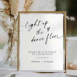 Poster Allumez le plancher de danse   Signe de bâtonnet