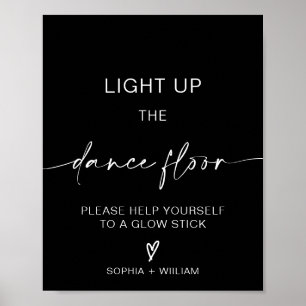 Poster Allumez le plancher de danse   Signe de bâtonnet