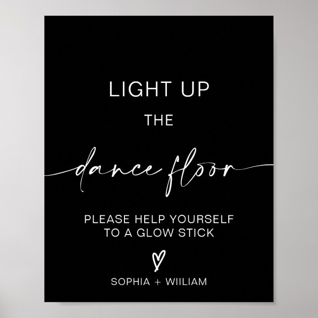 Poster Allumez le plancher de danse | Signe de bâtonnet (Devant)