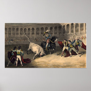 Poster Alma-Tadema - Course de taureaux avec taureau blan