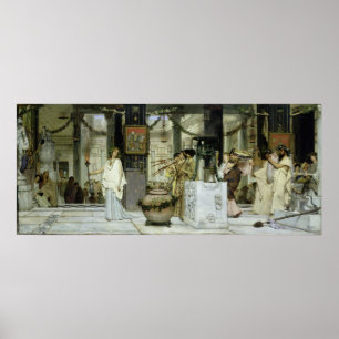 Poster Alma-Tadema   le festival vintage à Rome antique