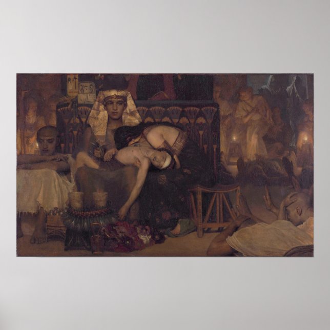 Poster Alma-Tadema - Mort du premier-né du pharaon (Devant)