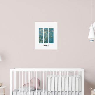 POSTER ALMOND FLOWER TREE PAINTING 