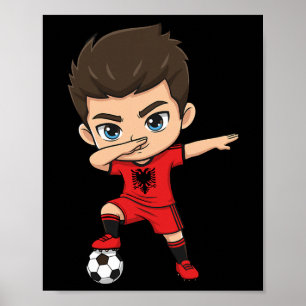 Poster Alnia Dab Enfant Goal Cartoon Drapeau Alnia Pour G