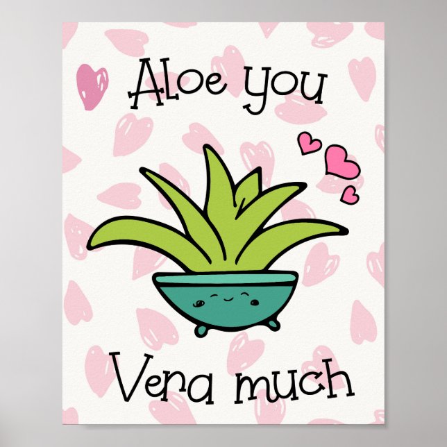 Poster Aloe You Vera Beaucoup Mignonne Lote Pun (Devant)