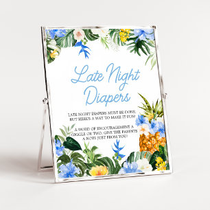 Poster Aloha Baby Shower Fille Pineapple Panneau de Couch