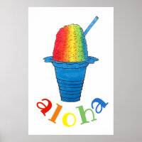ALOHA Hawaii Hawaii rasage arc-en-ciel rasé glace 