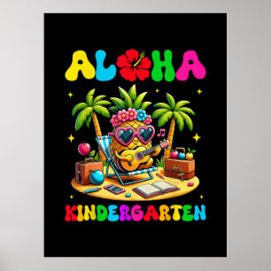 Poster Aloha Maternelle Ananas Hawaï Retour à l'école