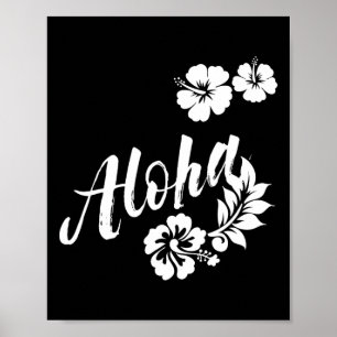 Poster Aloha Surfing Planche de Surf Hawaïen Hommes Femme