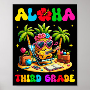 Poster Aloha troisième classe Pine Hawaï Retour à l'école