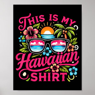 Poster Aloha Tropical C'est Les Vacances D'été Hawaïennes