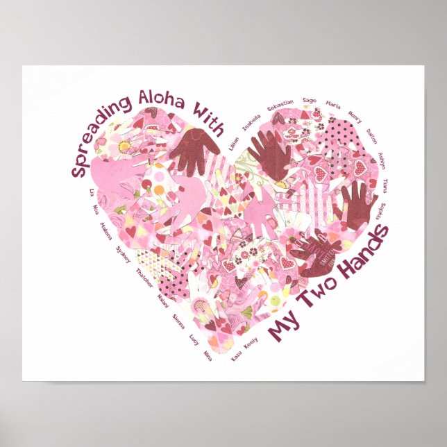 Poster: Aloha verbreiten (5 Größen Avl. Poster (Vorne)