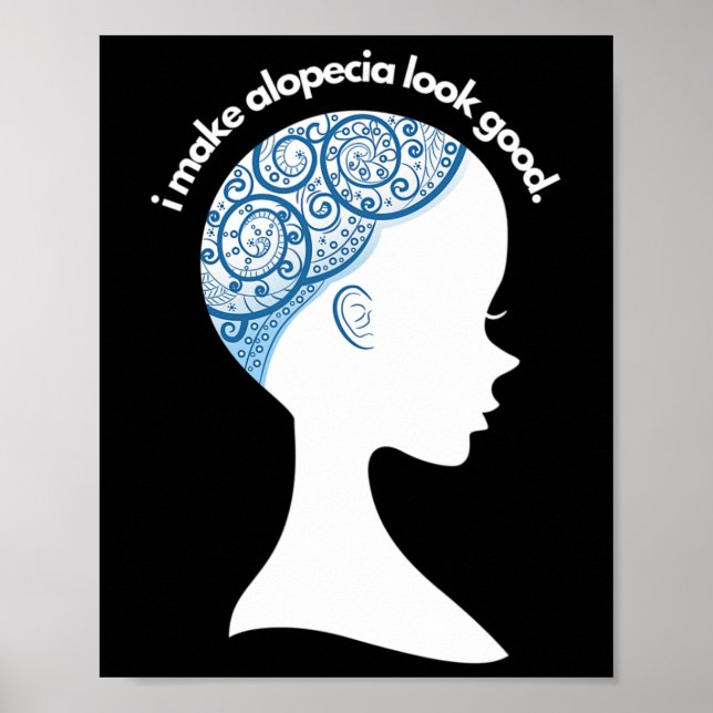 Poster Alopecia Areata Cadeau - Sensibilisation à la pert (Devant)