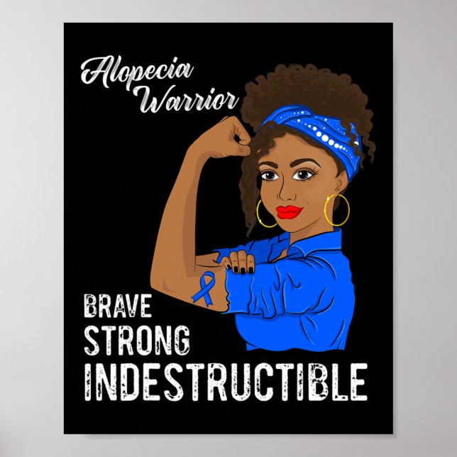 Poster Alopecia Guerrier Indestructible Survivant Sensibi (Devant)