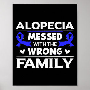 Poster Alopecia Messed Avec La Mauvaise Famille Perte De