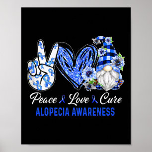 Poster Alopécie Conscience Paix Amour Cure Gnome