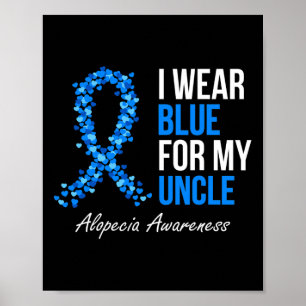 Poster Alopécie Sensibilisation Je Porte Du Bleu Pour Mon