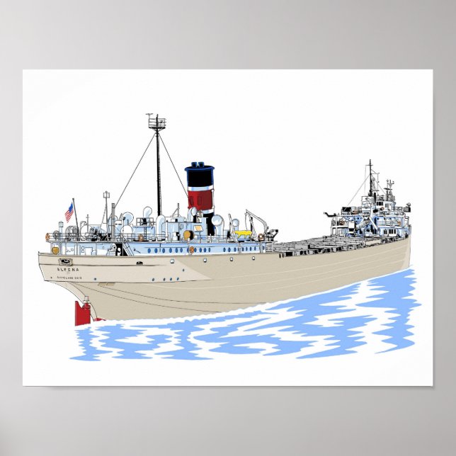 Poster Alpena, cargo des Grands Lacs (Devant)