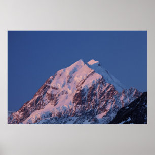 Poster Alpenglow sur le mont Aoraki Cook, Mackenzie 2