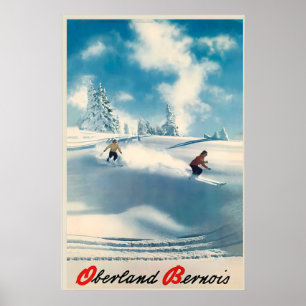 Poster Alpes suisses de l'Oberland bernois Suisse Hiver S
