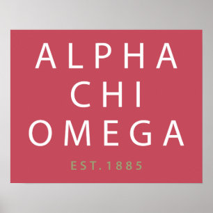 Poster Alpha Chi Omega Établi en 1885