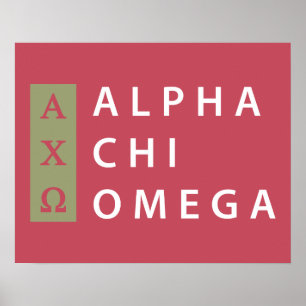 Poster Alpha Chi Omega Logo empilé