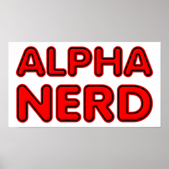 Poster Alpha Nerd Funny (Devant)