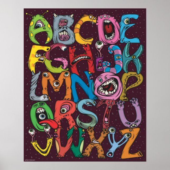 Poster Alphabet Alien (Devant)