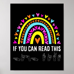 Poster Alphabet American Sing Langue Asl Enseignant Fun