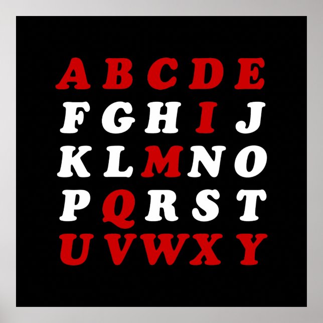 Poster Alphabet anglais (Devant)