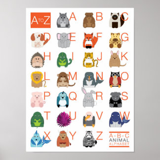 Poster Alphabet animal