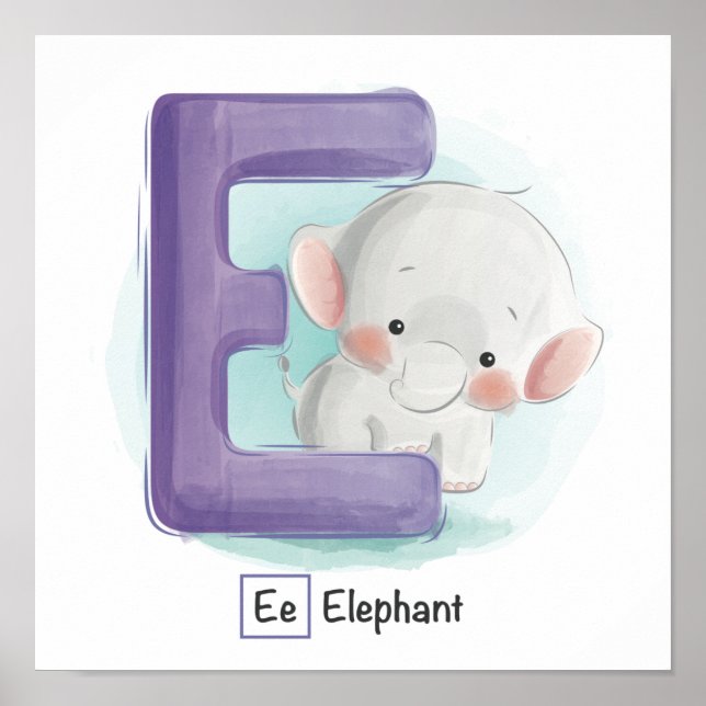 Poster Alphabet animal mignon (Devant)