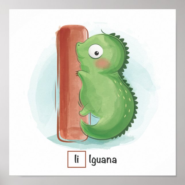 Poster Alphabet animal mignon (Devant)