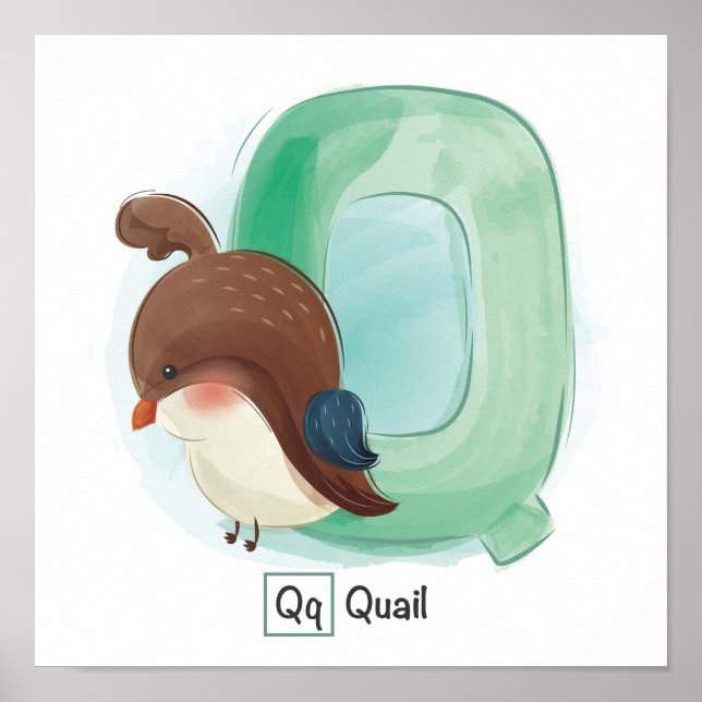 Poster Alphabet animal mignon (Devant)