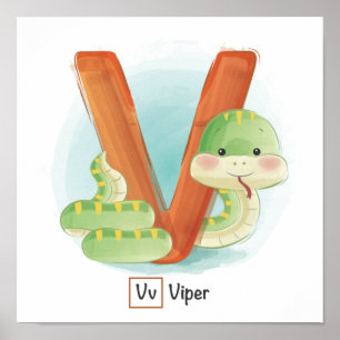 Poster Alphabet animal mignon