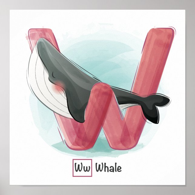 Poster Alphabet animal mignon (Devant)