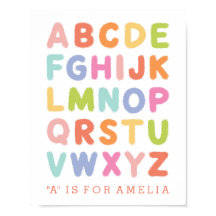 Alphabet arc-en-ciel personnalisé
