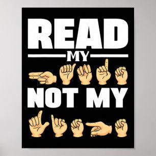 Poster Alphabet Asl Langue Des Signes Américaine Professe