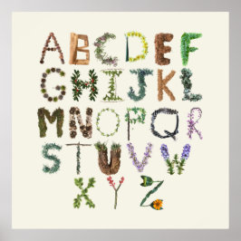 Poster Alphabet botanique - ABC phonétique de la nature 