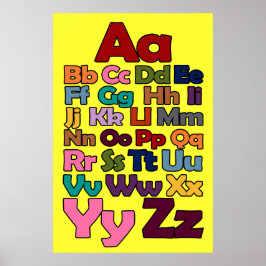 Poster Alphabet, Changer la couleur Arrière - plan
