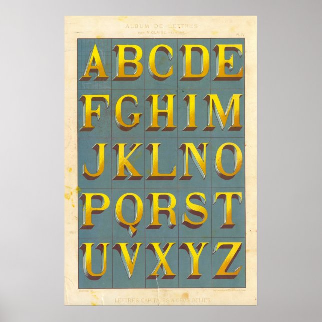 Poster Alphabet (chanson de Lettres capitales) (Devant)