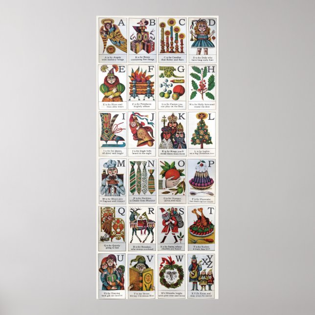Poster Alphabet de Noël (Devant)