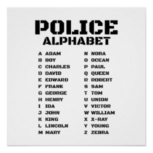 Poster Alphabet de police d'Adam à Zebra unique