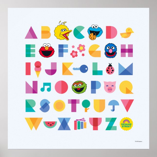 Poster Alphabet de Sesame Street (Devant)