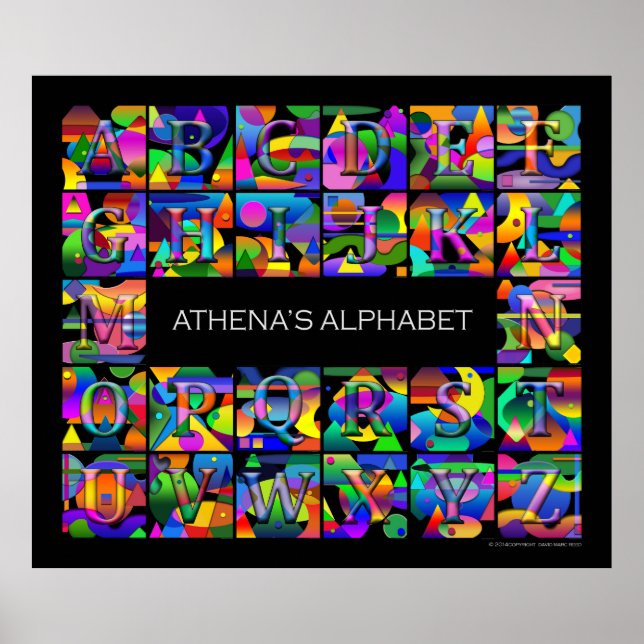 Poster Alphabet de votre enfant (Devant)