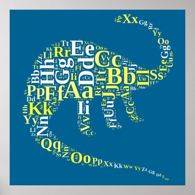 Poster alphabet Dino (Devant)