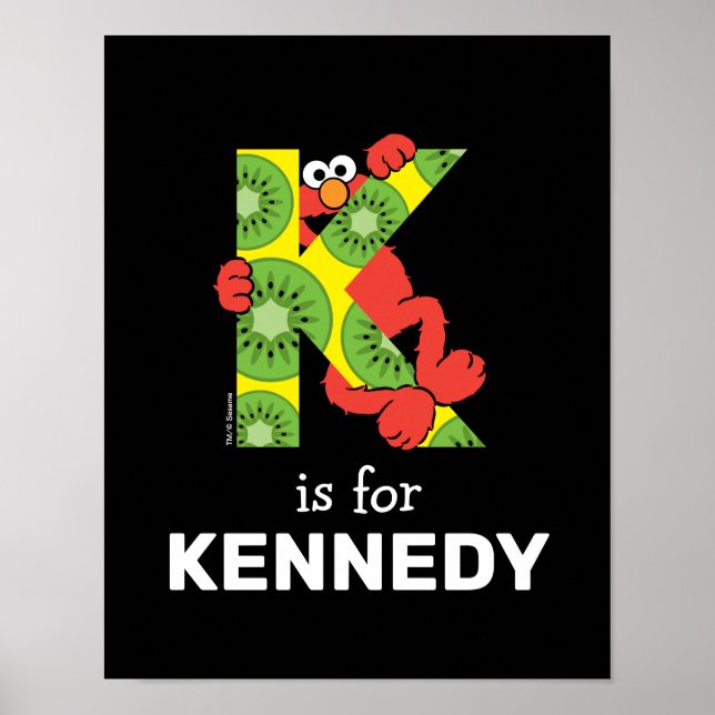 Poster Alphabet Elmo | K Kiwi (Devant)