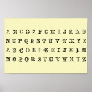 Poster Alphabet Enfants de A à Z École d'enseignement Nur