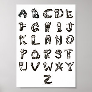 Poster - Alphabet Feline