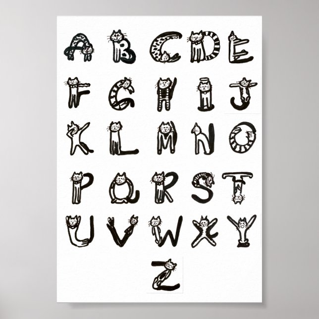 Poster - Alphabet Feline (Devant)